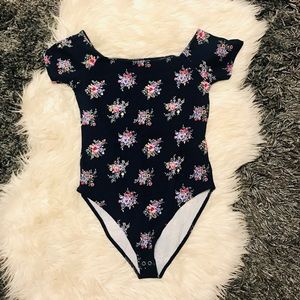 Floral off the shoulder body suit